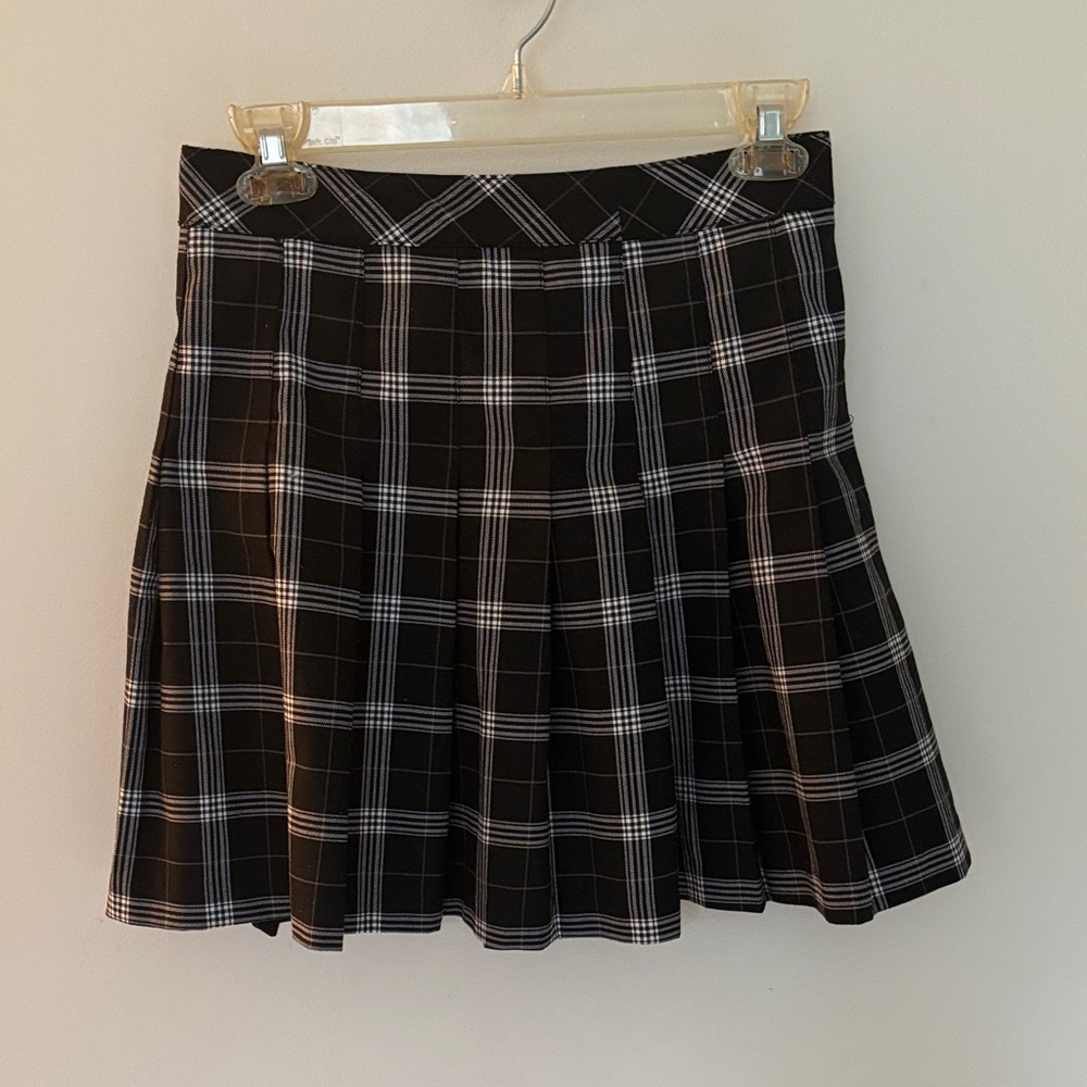 H&M Black and White Checkered Skirt